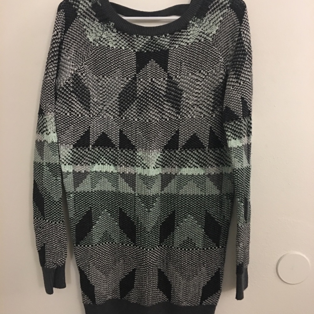 Long Sweater with Back Cutout